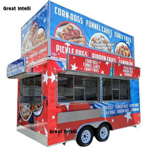 Camionnette de restauration mobile entièrement équipée, personnalisée OEM, homologuée CE, pour la vente de snacks, hot-dogs et café, à vendre - Product Image 6