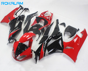 Kit de Carenado Rojo y Negro para <span class=keywords><strong>Kawasaki</strong></span> <span class=keywords><strong>Ninja</strong></span> ZX6R 09 10 11 12 <span class=keywords><strong>636</strong></span> ZX-6R <span class=keywords><strong>2009</strong></span> 2010 2011 2012 ZX636, Carenado Personalizado para Motocicleta - Product Image 1