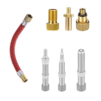 Kit de 7 adaptateurs de pompe à air réglables Presta Schrader pour vélo, embout de valve, tube de gonflage, jouets gonflables, recharge d'air