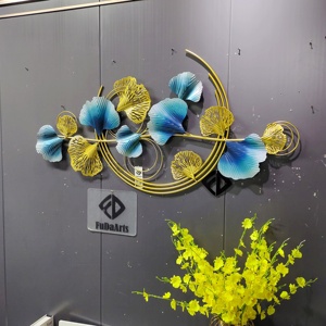 Decoración de Pared Metálica de Lujo para Sala de Estar, con Diseño de Flores y Hojas Doradas, 110x60 cm, Dropshipping 2025 - Product Image 6
