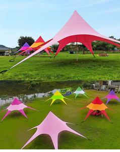 Carpa <span class=keywords><strong>de</strong></span> Camping con Toldo <span class=keywords><strong>de</strong></span> Una Sola Punta, Impermeable, Diseño Colorido en Tela Rosa para Carpa Araña - Product Image 5