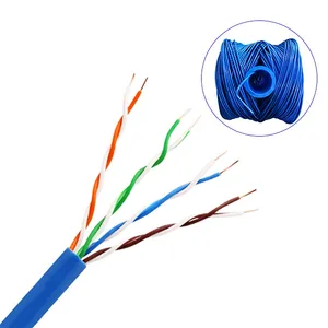 Cables de comunicación Cat5e UTP 24AWG de cobre desnudo, 0,5mm OFC, canal de paso, 100m, Cable Lan de red interior, POE, 305M