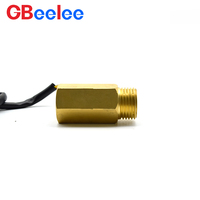Sensor Aliran G1/2 Magnetik 1-30L/mnt Efek Hall Sensor Aliran Cairan Kuningan untuk Pemanas Air Panas