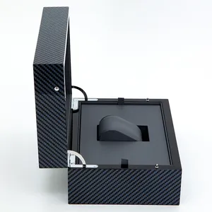 Factory Custom Carbon Fiber Watch Box Luxury Watch Boxes Wholesale Price Of Fashion 1 Slot Wooden Box For Watch