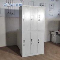 Armoire de rangement métallique à six compartiments en acier pour bureau et personnel - Vente en gros usine