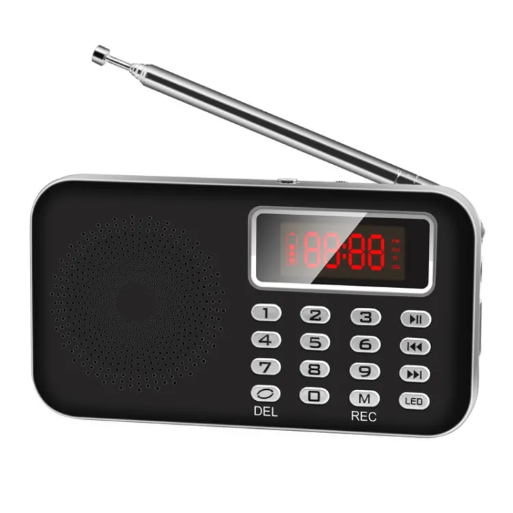 Y-619 LED-Display-Unterstützung TF/SD-Karte wiederauf ladbare Mini-FM/AM-Radio MP3-Musik-Player