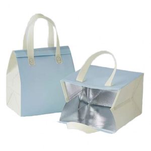 Sac isotherme personnalisé pour le thé au lait, sac à emporter commercial, sac isotherme non tissé, sac à déjeuner portable, sac d'emballage thermique avec isolation - Product Image 1