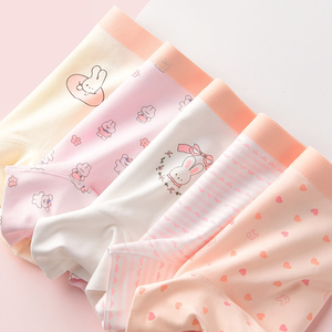 กางเกงบ็อกเซอร์สำหรับเด็กผู้หญิงชุดชั้นในผ้าฝ้ายพิมพ์ลายสวยงามใส่สบาย - Product Image 5