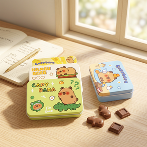 Boîte en métal rectangulaire de petite taille pour sucre, bonbons, chocolat, gâteau, chocolat, boîtes en métal pour bonbons, emballage de bonbons - taille personnalisable - Product Image 1
