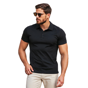 Gingtto Custom Men's Golf Polos Shirts High Street Fashion Color sólido Longitud corta Casual Estilo clásico Corto Diseñado por <span class=keywords><strong>ICO</strong></span> - Product Image 1