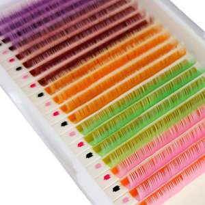 NHU Y EYELASHES Extension de cils colorés Cils de marque privée personnalisés de haute qualité Vendeur d'extensions de cils colorés 16 lignes - Product Image 2
