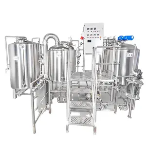 500l 600l 800l small size brewery equipment for craft breweries two three vessel brewhouse beer brewing machine turnkey solution