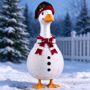 Halloween Goose Winter Porch <b>Outfit</b> 23 Inch Polyester <b>Snowman</b> Design Garden Dress - Product Image 6