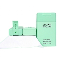 Bouteille en plastique rectangulaire en HDPE pour savon liquide cosmétique, shampoing et lotion, avec pompe à pression et bouchon à clapet, vente en gros sur mesure