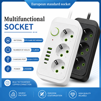 Multiprise industrielle personnalisée avec prise EU 3/4/5/6 prises et 4/6 ports USB, rallonge multi-prises, coque ignifuge