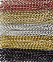 Rideau en maille diamantée tissée en acier inoxydable 304 multicolore vibrant, à mailles entrelacées, avec revêtement en poudre anti-corrosion