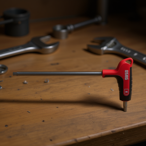 Llave hexagonal de 280 mm de longitud con mango rojo para trabajos de precisión - Product Image 3