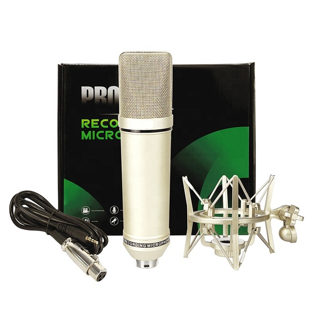 Studio Mic Karaoke Microfone Mike Phone Condenser Microfono MU-87 Professionnels Recording Microphone  for Singing Room