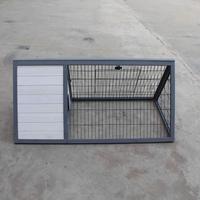 Petit poulailler extérieur en A pour lapins et cailles avec 1 porte et enclos, cage triangulaire en bois pour petits animaux