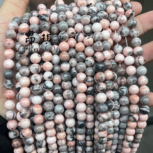Venta al por mayor de <span class=keywords><strong>jaspe</strong></span> cebra natural de 4/6/8/10/12mm, cuentas redondas sueltas de <span class=keywords><strong>jaspe</strong></span> cebra <span class=keywords><strong>Rosa</strong></span> natural para la fabricación de joyas - Product Image 2