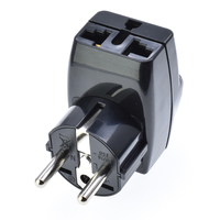 Adaptateur de voyage universel 1 à 3 voies, norme européenne, pour téléphone, ordinateur portable, rasoir, chargeur