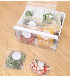 環境にやさしいフレッシュキーピングキッチン再利用可能なジップロックラージバッグ保存冷凍庫食品収納バッグ
