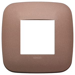 Plaque ronde Vimar 2M Bronze mat 9,7 cm de longueur 1,7 cm de hauteur pour prises et fiches - Product Image 1