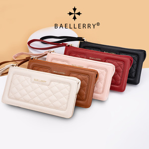 Baellerry Women's <b>Long</b> Wallet Black Quilted Zippered Clutch <b>Bag</b> Large Capacity Everyday Use - Product Image 4