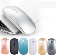 Souris de jeu silencieuse 2,4 G, rechargeable, 1600 DPI, super fine, sans fil, pour ordinateur portable PC