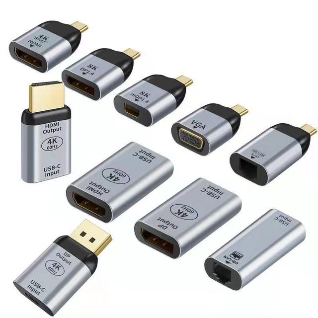 USB C Female to HDMI Male Adapter 4K 60HZ Type C to HDMI Converter 10Gbp/s Speed Thunderbolt 3 to HDMI Connector for PC PHONE