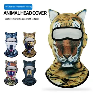 <span class=keywords><strong>Masque</strong></span> d'Halloween à imprimé animal 3D unisexe pour <span class=keywords><strong>Amazon</strong></span> Couvre-visage drôle pour la <span class=keywords><strong>moto</strong></span> Cagoule élégante et respirante - Product Image 1