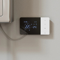 Termostato Zigbee RKHK para Caldera, Control Remoto por Aplicación Tuya Smart Life, Alimentación por Batería USB, Retroiluminación, Calefacción y Refrigeración