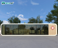 Clinique médicale mobile préfabriquée en conteneur Apple Cabin, unité hospitalière modulaire, structure en acier, durée de vie de 30 ans