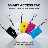RFID-Zugangskontrolle Mini-Schlüsselanhänger, wiederbeschreibbar, programmierbar, UID änderbar, 13,56 NFC RFID-Tag, Tap-Funktion, PVC+EPOXY, wasserdicht