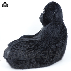 Hesper Modern Self-Inflating Plush <b>Inflatable</b> <b>Sofa</b> King Kong Gorilla Giant Animal Bed Living Room Furniture - Product Image 4