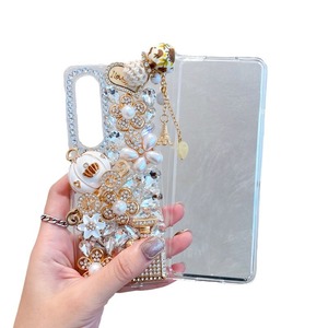 Pour <span class=keywords><strong>Samsung</strong></span> <span class=keywords><strong>Flip</strong></span> <span class=keywords><strong>4</strong></span> <span class=keywords><strong>Z</strong></span> Fold 5 6 7 – <span class=keywords><strong>Coque</strong></span> de <span class=keywords><strong>protection</strong></span> de luxe en strass et diamants, motif chariot citrouille et flacon de parfum - Product Image 5
