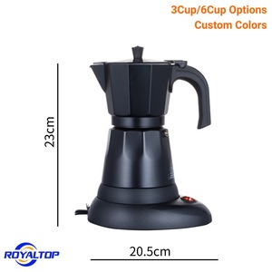 Cafetera Espresso Portátil Moderna para el Hogar / Cafetera Eléctrica de Aluminio Tipo Moka con Logotipo Personalizado - Product Image 4