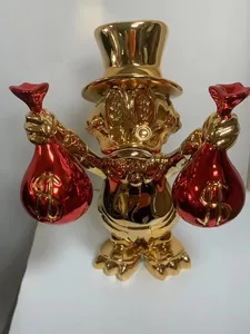 Esculturas de Resina de Lujo a Tamaño Real con Recubrimiento Electrolítico, Decoración Moderna para el Hogar, Estatuas de Fibra de Vidrio de Monopolio - Product Image 3