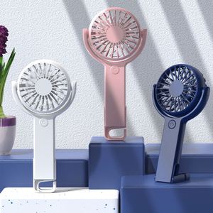 พัดลมมือถือพกพาขนาดเล็กแบบชาร์จไฟได้ 5 ระดับความเร็ว พร้อมตะขอเกี่ยว - Product Image 2