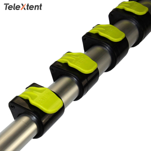 Perche télescopique légère et robuste <span class=keywords><strong>en</strong></span> aluminium avec système de verrouillage facile <span class=keywords><strong>pour</strong></span> rouleau à peinture, outils de nettoyage de fenêtres, utilisation polyvalente - Product Image 2