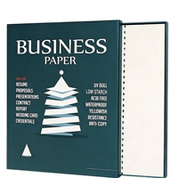 Papier de sécurité Forest Deer A4 85gsm 90gsm 75% Coton 25% Lin avec filaments visibles rouges et bleus pour étiquettes de protection de marque