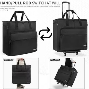 New Design Multiple Pockets Rolling Laptop Compartment Double Layer Travel Detachable <b>Trolley</b> Rolling Wheels <b>Teacher</b> Bag - Product Image 2