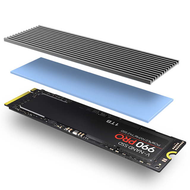 OEM JEYI M2 SSD Heatsink Aluminum PS5 High-quality High Speed Cooler Silicone Thermal Pad NVME NGFF M2 2280 FCC CE ROHS
