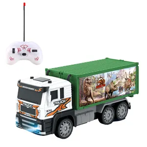 QS gros enfants télécommande camion de Transport 2 Style en plastique multi fonction 1:20 échelle R/C dinosaure véhicule jouets avec lumière