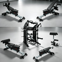 Ultimate Smith Machine Functional Trainer Power Rack avec barre de traction multi-positions et barre de lat pulldown pour club de musculation