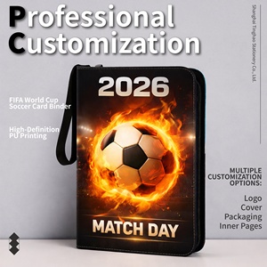 Porte-cartes personnalisé pour collection de cartes de football, petite série Coupe du Monde, capacité 720 cartes, 9 poches, fermeture éclair, souvenir sportif - Product Image 5