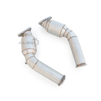 Edelstahl Hochleistungs-Hitzeschild Auspuff-Downpipe Performance Racing Auspuffanlage für Infiniti QX70 3.5 2014-2018