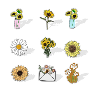 맞춤형 대량 레몬 수염 버섯 에나멜 금속 핀 버튼 브로치 로열티-프리 도금 맞춤형 식물 에나멜 핀 - Product Image 2