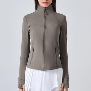 Ensemble de yoga et de course pour femmes, veste de sport personnalisée à la mode, grande taille, coupe-vent, col montant, ensemble de yoga - Product Image 5