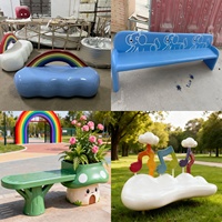 Chaise de loisirs créative en fibre de verre en forme de panda de dessin animé, pour extérieur, parcs, centres commerciaux, aménagement paysager, mobilier commercial